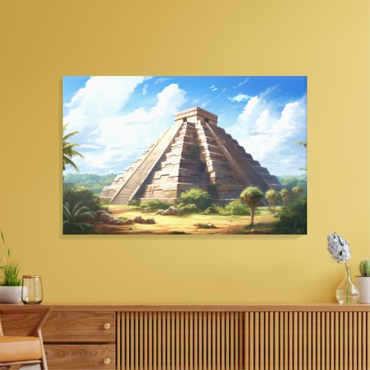 Chichen Itza, Stretched Canvas Print Leinwanddruck (Insitu (Wohnzimmer))