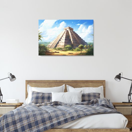 Chichen Itza, Stretched Canvas Print Leinwanddruck (Insitu (Schlafzimmer))