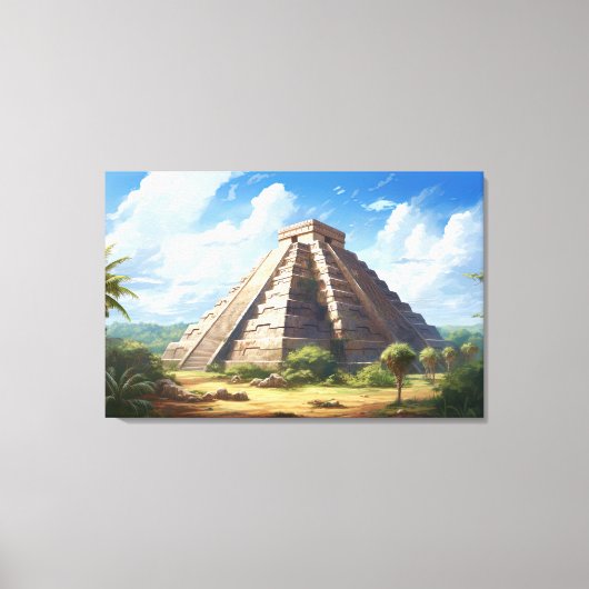 Chichen Itza, Stretched Canvas Print Leinwanddruck (Vorderseite)