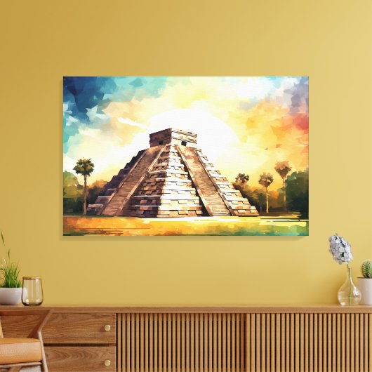 Chichen Itza, Stretched Canvas Print Leinwanddruck (Insitu (Wohnzimmer))