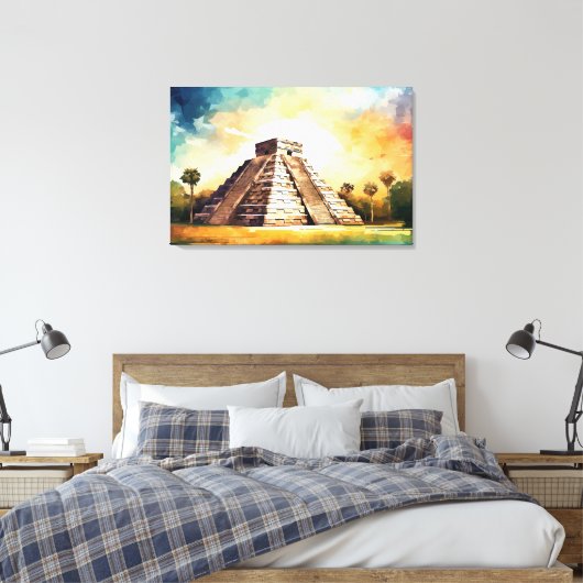 Chichen Itza, Stretched Canvas Print Leinwanddruck (Insitu (Schlafzimmer))