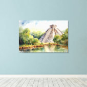 Chichen Itza, Stretched Canvas Print Leinwanddruck (Insitu (Holzboden))