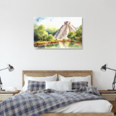 Chichen Itza, Stretched Canvas Print Leinwanddruck (Insitu (Schlafzimmer))
