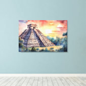 Chichen Itza, Stretched Canvas Print Leinwanddruck (Insitu (Holzboden))