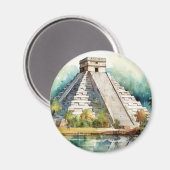 Chichen Itza, Stretched Magnet (Vorderseite/Rückseite)