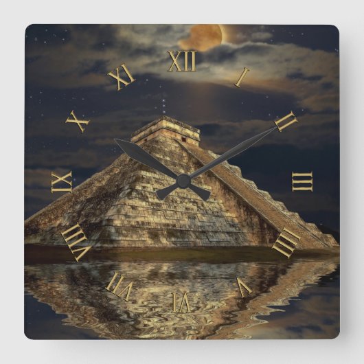 Chichen Itza Tempel-berühmte Plätze - das Mayans Quadratische Wanduhr (Vorderseite)