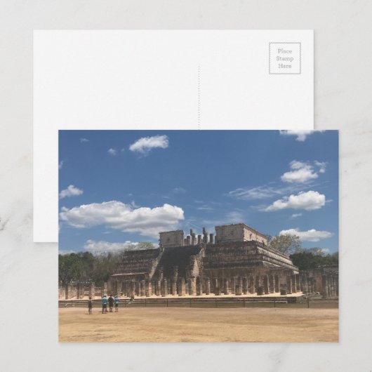 Chichen Itza Tempel der Krieger Postkarte (Vorne/Hinten)
