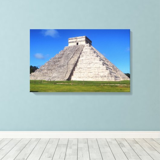 Chichen Itza, Tempelkrieger Leinwanddruck (Insitu (Holzboden))
