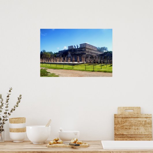 Chichen Itza. Tempelkrieger Poster (Küche)