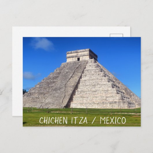 Chichen Itza, Tempelkrieger Postkarte (Vorne/Hinten)