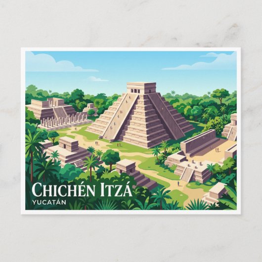Chichén Itzá Valladolid Mexiko Postkarte (Vorderseite)