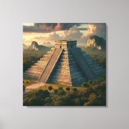 Chichén Itzá Yucatá Mexiko Landschaftsreise Leinwanddruck (Vorderseite)