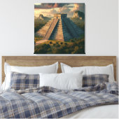 Chichén Itzá Yucatá Mexiko Landschaftsreise Leinwanddruck (Insitu (Schlafzimmer))