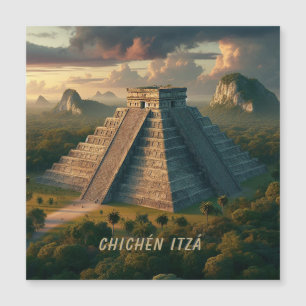 Chichén Itzá Yucatá Mexiko Landschaftsreise Magnetkarte
