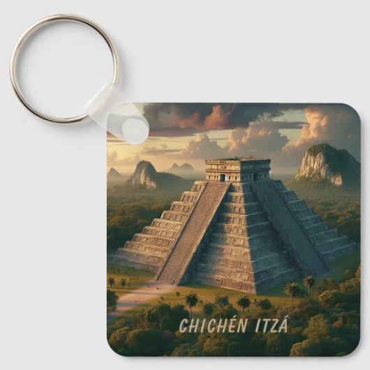 Chichén Itzá Yucatá Mexiko Landschaftsreise Schlüsselanhänger (Vorderseite)