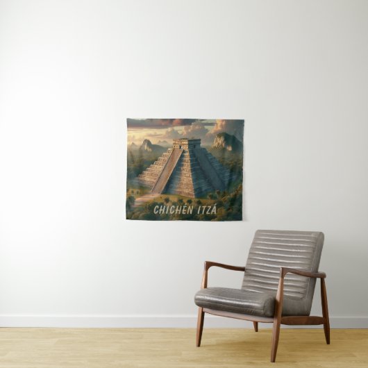Chichén Itzá Yucatá Mexiko Landschaftsreise Wandteppich (Beispiel (Horizontal))