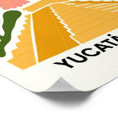 Chichen Itza Yucatan Mexiko Blumenart Poster (Ecke)