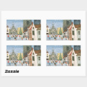 Chichester Cathedral A Snow Scene Rechteckiger Aufkleber (Blatt)