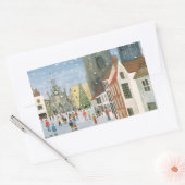 Chichester Cathedral A Snow Scene Rechteckiger Aufkleber (Umschlag)