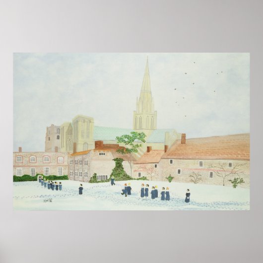 Chichester Cathedral und Visitenchor Poster (Vorne)