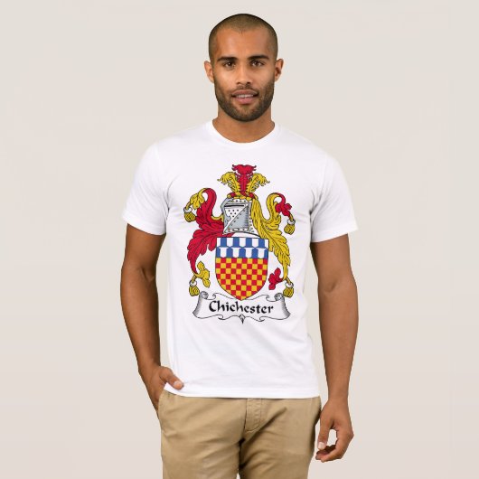 Chichester-Familienwappen T-Shirt (Vorne ganz)