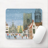 Chichester-Kathedrale eine Schnee-Szene Mousepad (Mit Mouse)