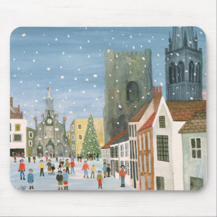 Chichester-Kathedrale eine Schnee-Szene Mousepad