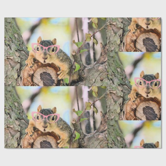 Chichhörnchen Geschenkpapier (Flach)