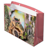 Chichhörnchen Große Geschenktüte (Rückseite Schrägansicht)