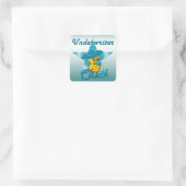 Chick #7 quadratischer aufkleber (Tasche)