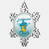 Chick #7 schneeflocken Zinn-Ornament (Rechts)