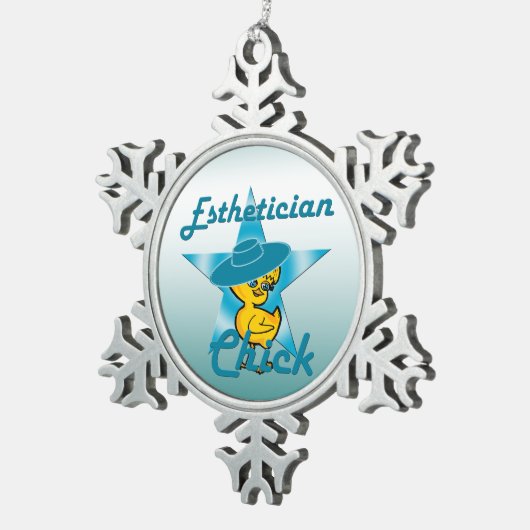 Chick #7 schneeflocken Zinn-Ornament (Rechts)