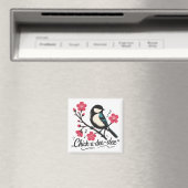 Chick-a-dee-dee-dee Meisen-Vogelruf Magnet (In Situ (Geschirrspüler))