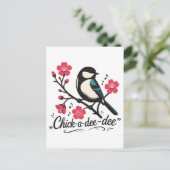Chick-a-dee-dee-dee Meisen-Vogelruf Postkarte (Stehend Vorderseite)
