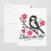 Chick-a-dee-dee-dee Meisen-Vogelruf Postkarte (Vorne/Hinten)