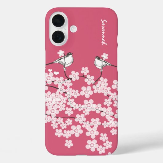 Chick a delove bird Cherry Blossoms Branch Case-Mate iPhone Hülle (Rückseite)