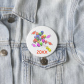 Chick and Balloons Kindergarten Abschluss Button (Beispiel)