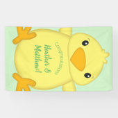 Chick Baby Dusche Green Banner (Horizontal)