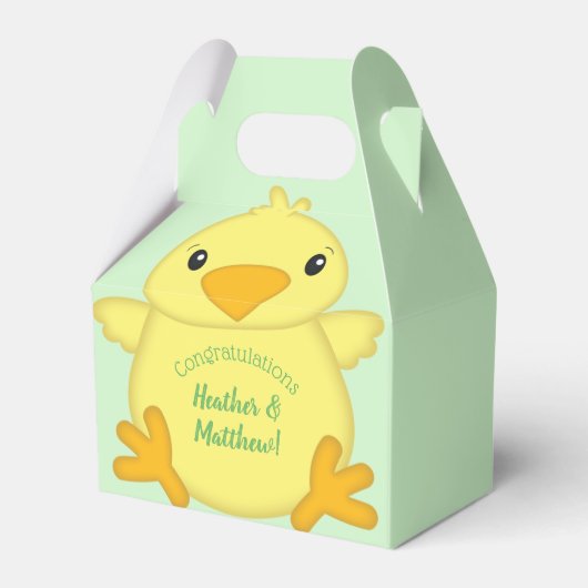 Chick Baby Dusche Green Geschenkschachtel (Vorderseite)