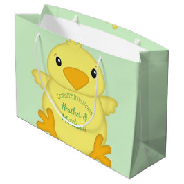 Chick Baby Dusche Green Große Geschenktüte