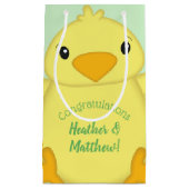 Chick Baby Dusche Green Kleine Geschenktüte (Vorderseite)