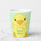 Chick Baby Dusche Green Pappbecher (Vorderseite)