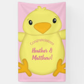 Chick Baby Dusche Pink Banner (Vertikal)