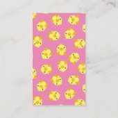 Chick Baby Dusche Pink Begleitkarte (Rückseite)