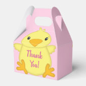 Chick Baby Dusche Pink Geschenkschachtel (Rückseite)