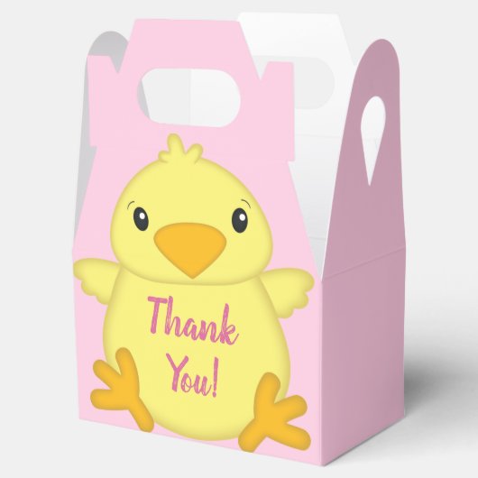 Chick Baby Dusche Pink Geschenkschachtel (Geöffnet)