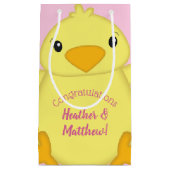 Chick Baby Dusche Pink Kleine Geschenktüte (Vorderseite)