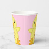 Chick Baby Dusche Pink Pappbecher (Rechts)