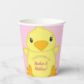 Chick Baby Dusche Pink Pappbecher (Vorderseite)