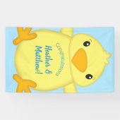 Chick Baby Shower Blue Banner (Horizontal)